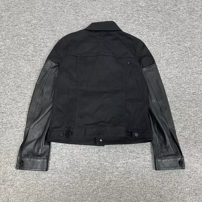 Givenchy Denim Jacket with Leather Sleeves