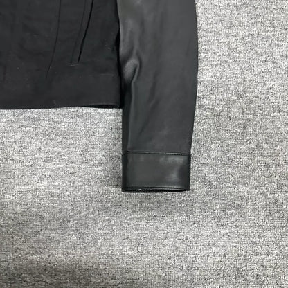 Givenchy Denim Jacket with Leather Sleeves