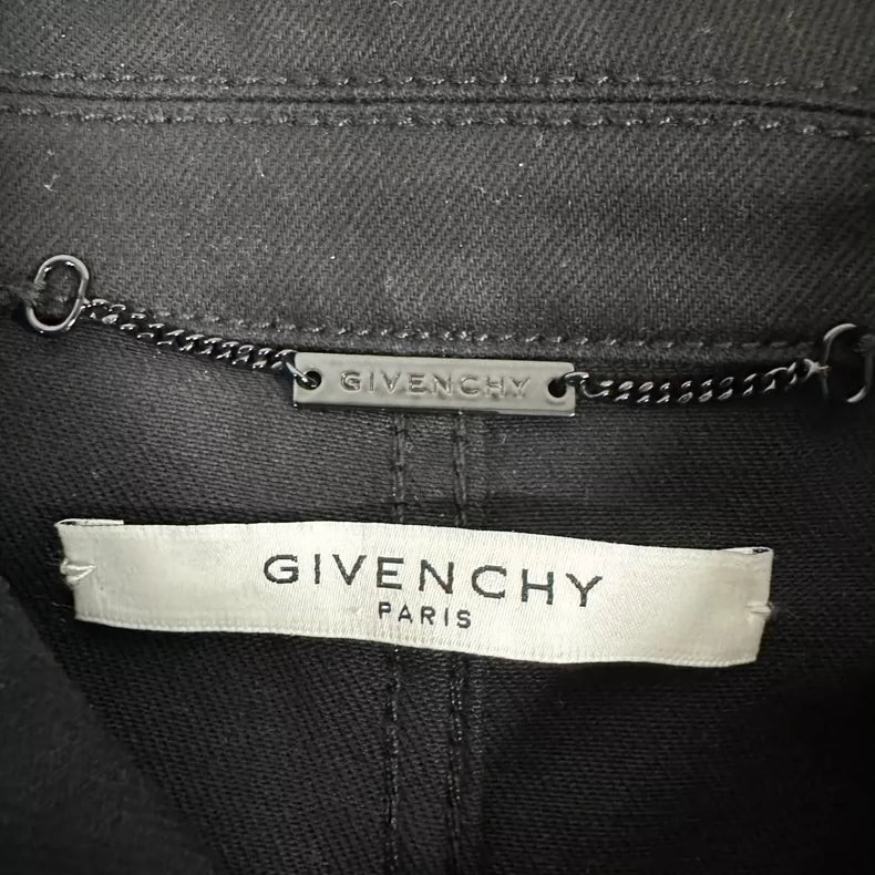 Givenchy Denim Jacket with Leather Sleeves