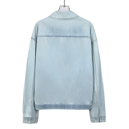 MiuMiu Light Blue Logo Denim Jacket