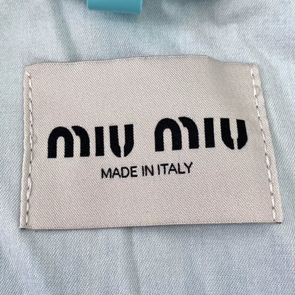 MiuMiu Light Blue Logo Denim Jacket