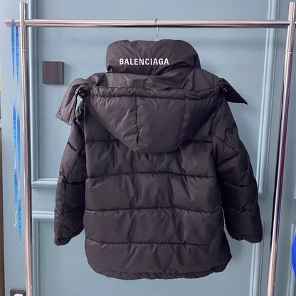 Balenciaga Black Padded Jacket With Logo