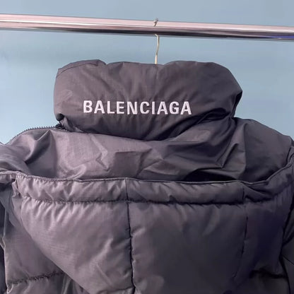 Balenciaga Black Padded Jacket With Logo