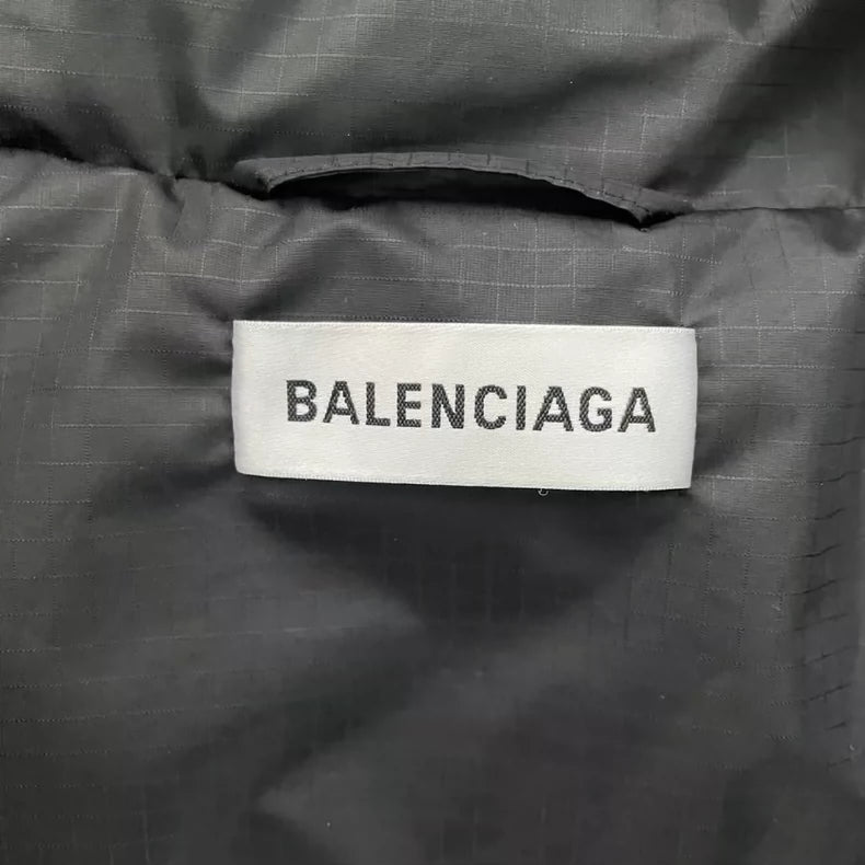 Balenciaga Black Padded Jacket With Logo