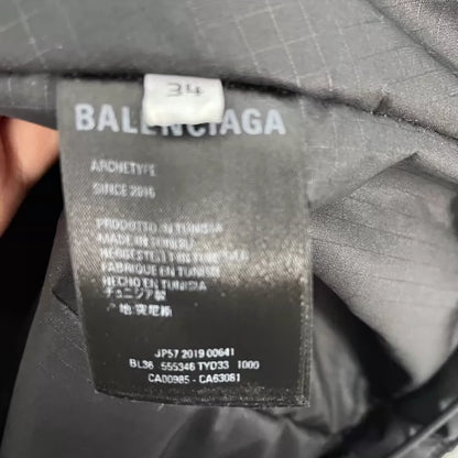 Balenciaga Black Padded Jacket With Logo