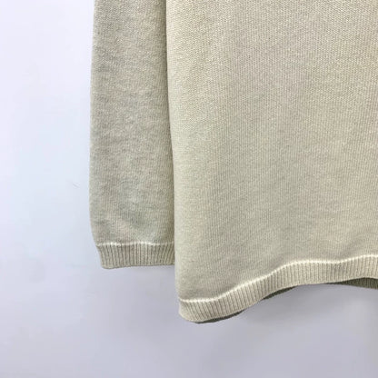 Loewe Beige Logo Embroidered Long Sleeve Polo