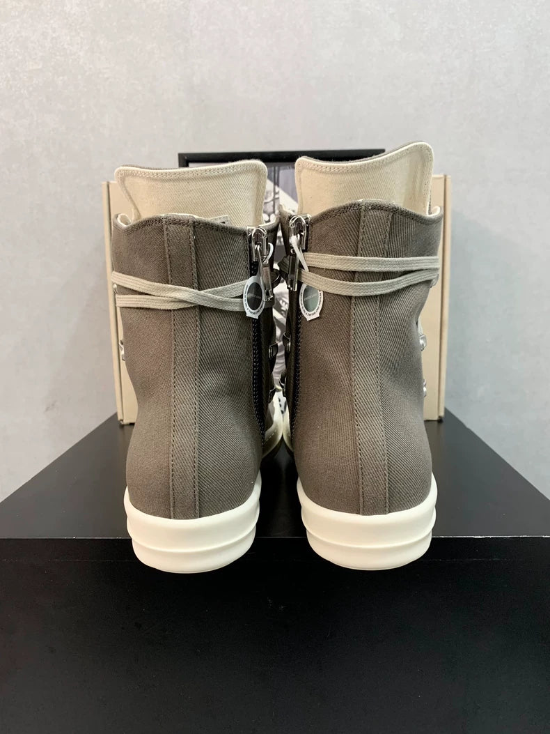 Rick Owens Canvas High-Top Shoes in Desert Color-yf