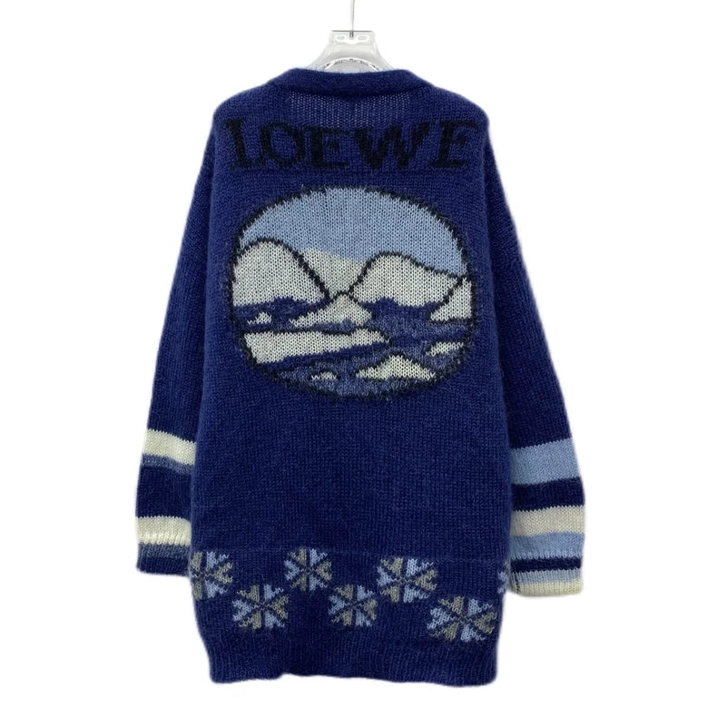Loewe Blue Polar Bear Knitted Cardigan
