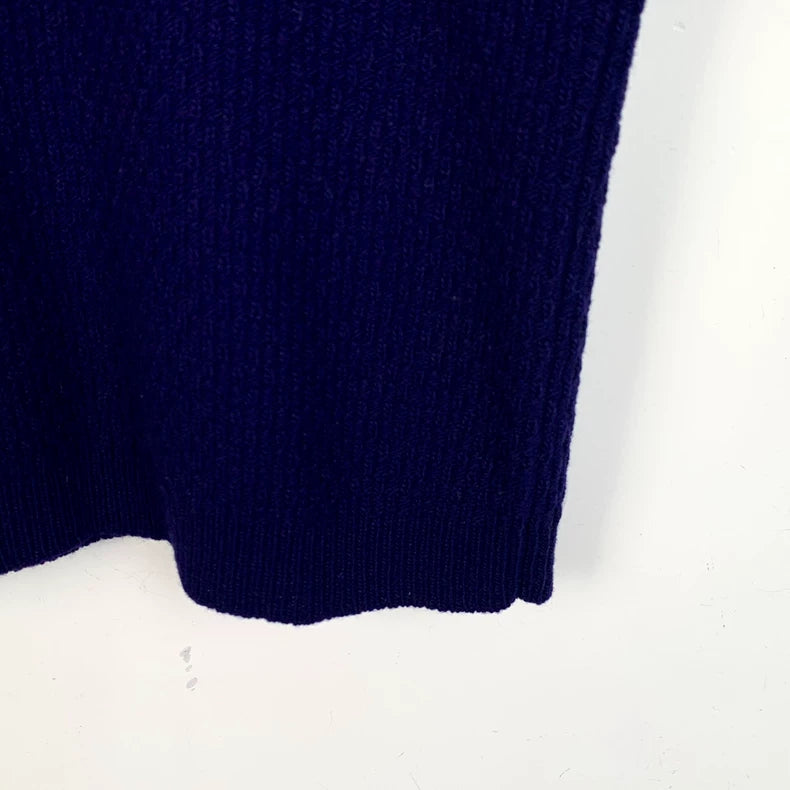 Gucci Blue Apple Embroidered Knit Sweater