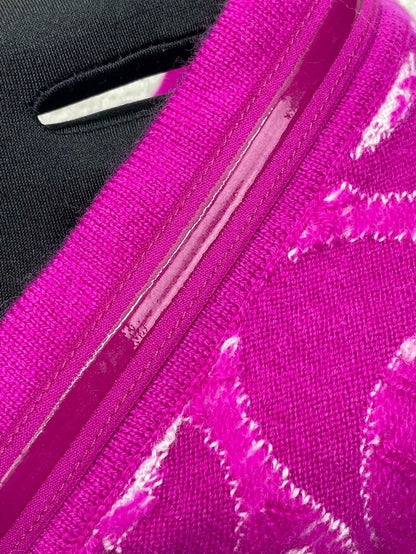 Chanel Purple Logo Strapless Top