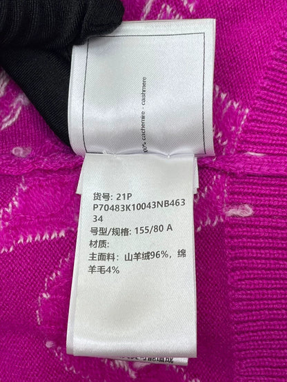 Chanel Purple Logo Strapless Top