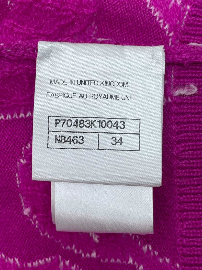 Chanel Purple Logo Strapless Top