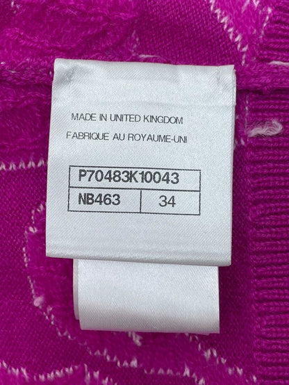 Chanel Purple Logo Strapless Top