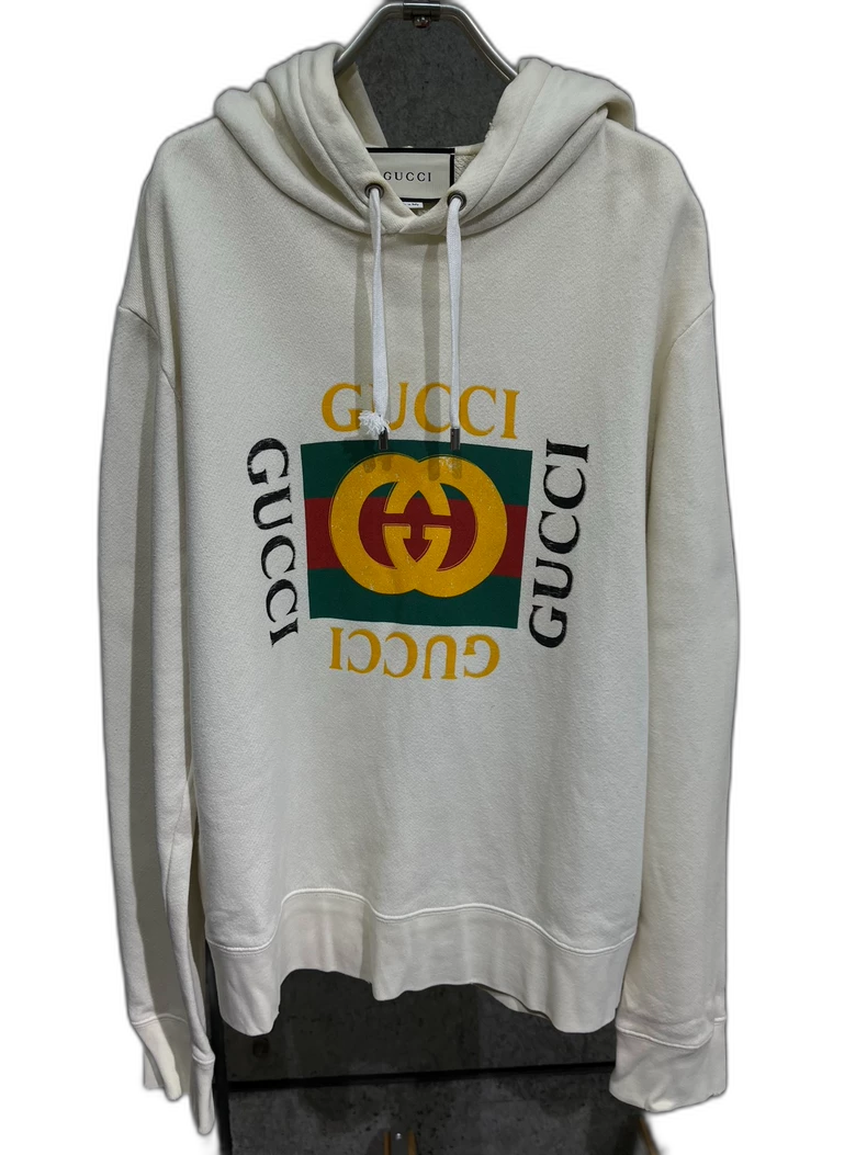 Gucci Logo Hoodie with Stains M Size