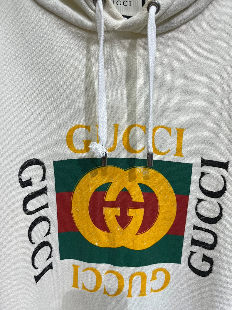 Gucci Logo Hoodie with Stains M Size