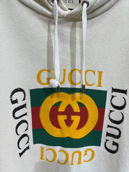 Gucci Logo Hoodie with Stains M Size