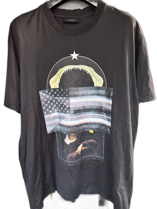 Givenchy Shark Print Flag T-shirt