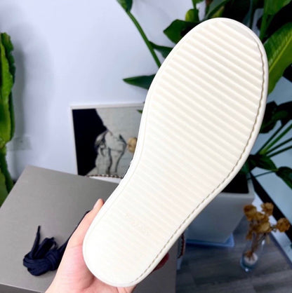 Rick Owens Black White Low Top Sneakers-yf