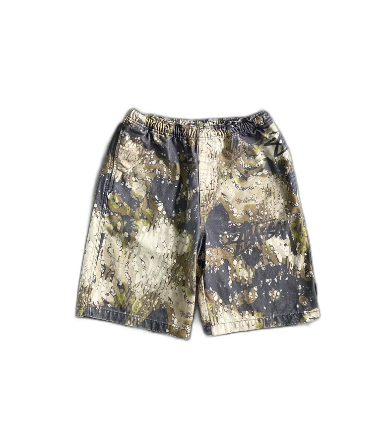 Stussy Camouflage Shorts with Tie-Dye Effect-zp
