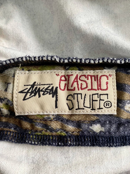 Stussy Camouflage Shorts with Tie-Dye Effect-zp