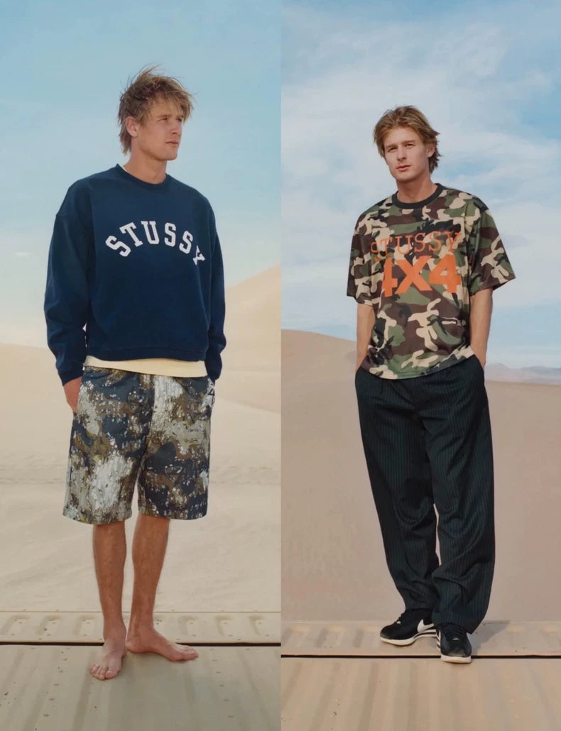 Stussy Camouflage Shorts with Tie-Dye Effect-zp