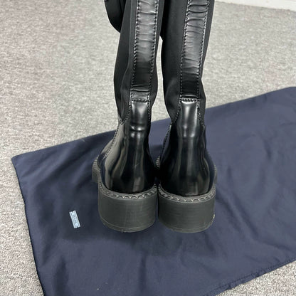 Prada Knight Boots with Triangle Logo