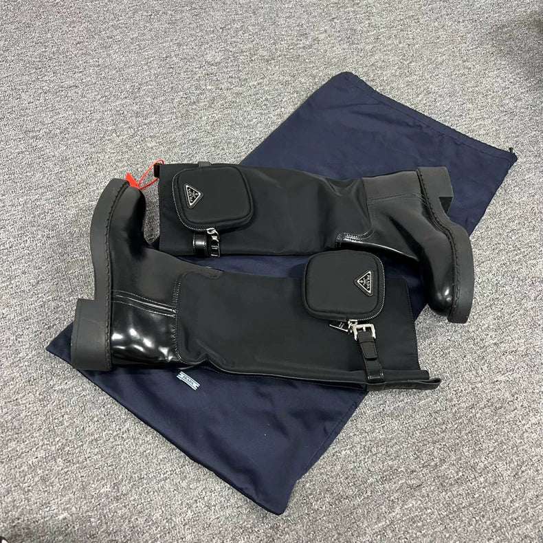 Prada Knight Boots with Triangle Logo