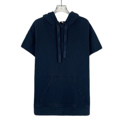 Christian Dior Dark Blue Logo Hooded T-Shirt
