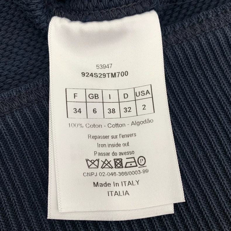 Christian Dior Dark Blue Logo Hooded T-Shirt