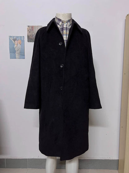 Vintage Yves Saint Laurent Black Wool Coat