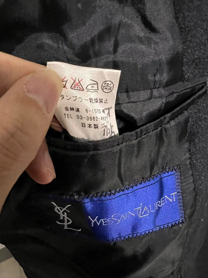 Vintage Yves Saint Laurent Black Wool Coat