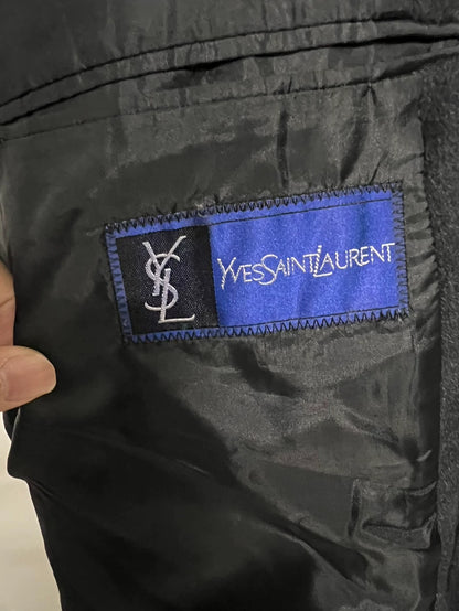 Vintage Yves Saint Laurent Black Wool Coat