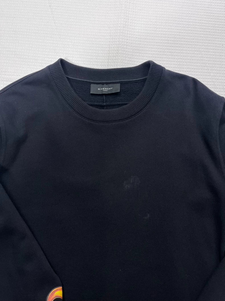 Givenchy Black Flame Sweatshirt Size S
