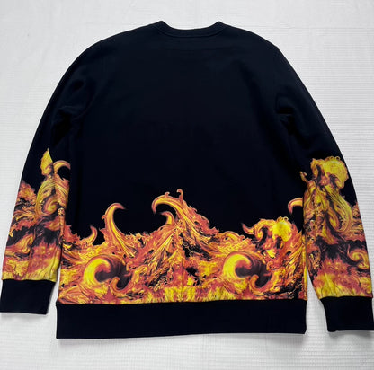 Givenchy Black Flame Sweatshirt Size S