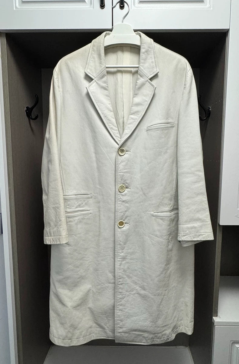Yohji Yamamoto 1997AW White Leather Coat