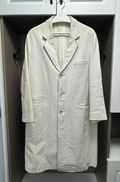 Yohji Yamamoto 1997AW White Leather Coat