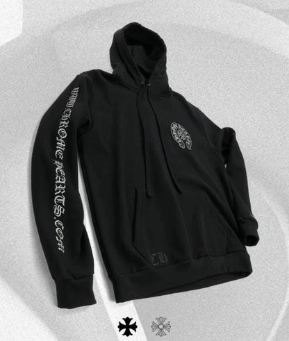 Chrome Hearts Black Silver Glitter Hoodie