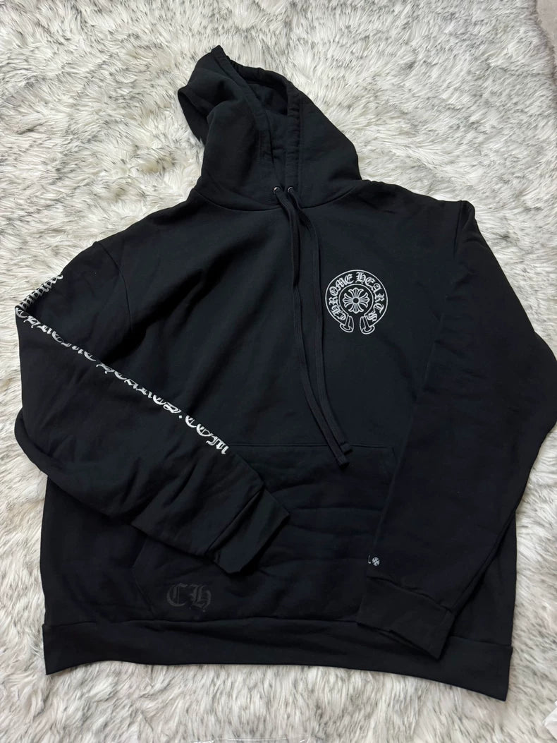 Chrome Hearts Black Silver Glitter Hoodie