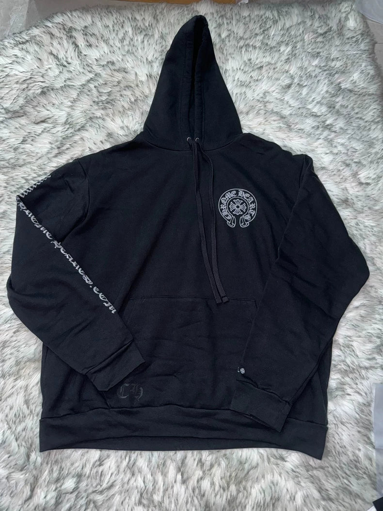 Chrome Hearts Black Silver Glitter Hoodie