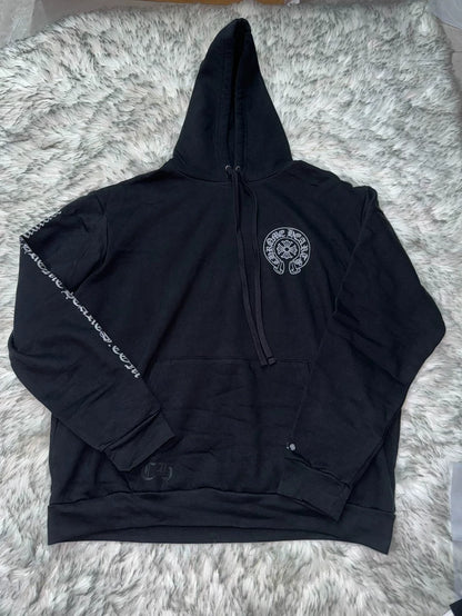 Chrome Hearts Black Silver Glitter Hoodie