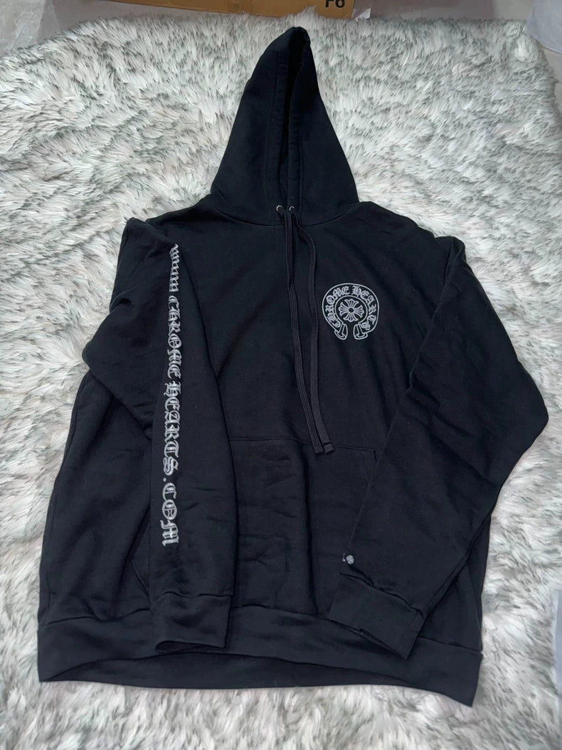 Chrome Hearts Black Silver Glitter Hoodie