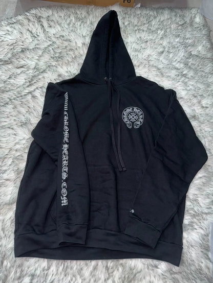 Chrome Hearts Black Silver Glitter Hoodie