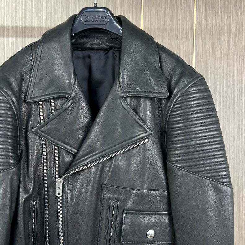 Givenchy Black Leather Motorcycle Jacket