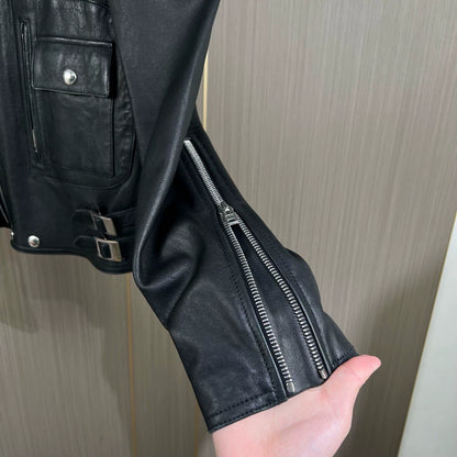 Givenchy Black Leather Motorcycle Jacket