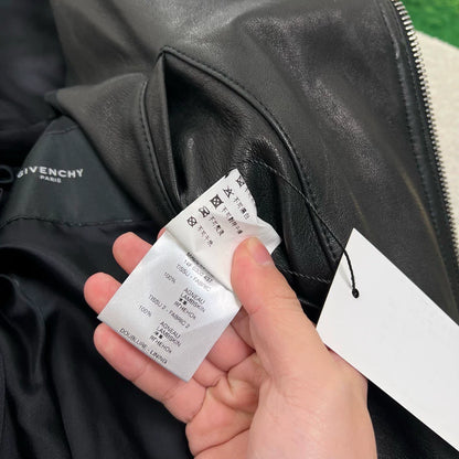 Givenchy Black Leather Motorcycle Jacket