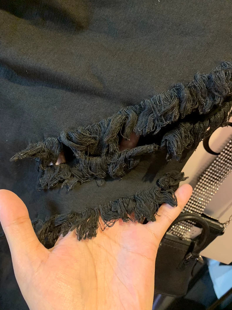 Rick Owens DRKSHDW Black Distressed Jeans