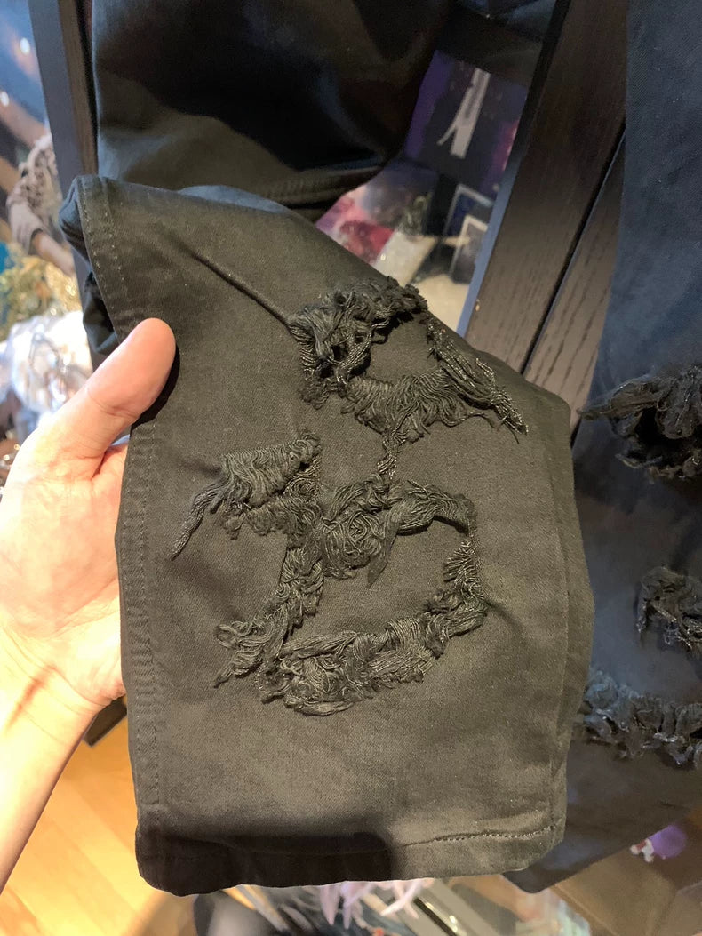 Rick Owens DRKSHDW Black Distressed Jeans