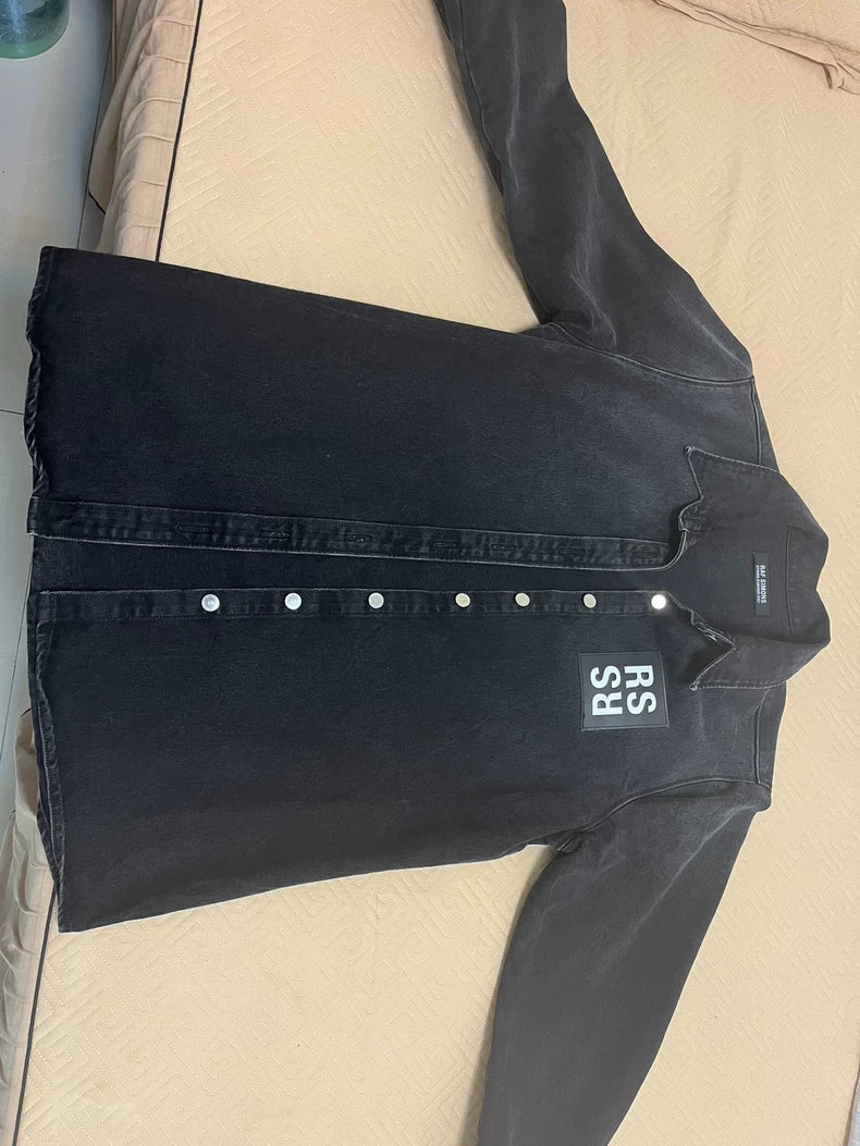 RAF SIMONS Black Denim Jacket Size M
