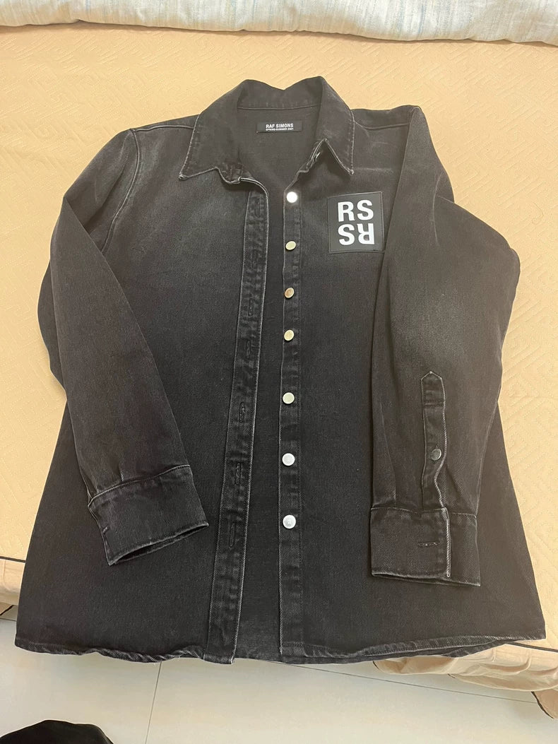 RAF SIMONS Black Denim Jacket Size M
