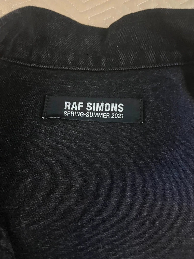 RAF SIMONS Black Denim Jacket Size M